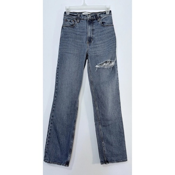Abercrombie & Fitch The 90s Straight Ultra High Rise Jeans Size 25/0 Women's - Picture 1 of 6
